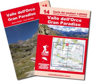 14 - Valle dell'Orco, Gran Paradiso carta dei sentieri 1:25.000 ANTISTRAPPO 2018 con guida