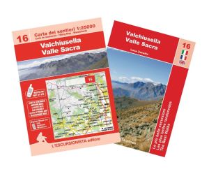 16 - Valchiusella, Valle Sacra Wanderkarte 1:25.000 WASSERFEST 2024 mit Führer