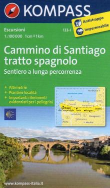 Cammino di Santiago tratto spagnolo 1:100.000