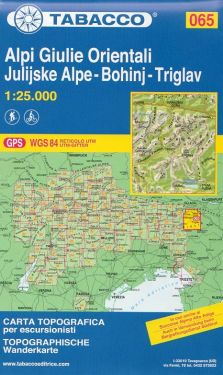 Alpi Giulie Orientali, Julijske Alpe, Bohinj, Triglav 1:25.000