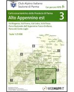 Alto Appennino Parmense est - Val Baganza, Val Parma, Val Cedra, Val d'Enza f.3 1:25.000