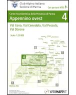 Appennino Parmense ovest - Val Ceno, Val Cenedola, Val Pessola, Val Stirone f.4 1:25.000