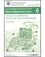 Basso Appennino Parmense ovest - Val Ceno, Parco dello Stirone, Parco del Taro, Parco Boschi di Carrega f.6 1:25.000