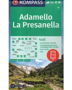 Adamello, la Presanella 1:50.000