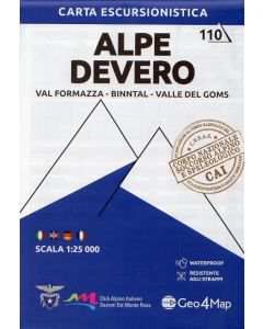 Alpe Devero, Val Formazza, Binntal, Valle del Goms 1:25.000 (110)