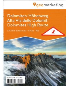 Alta Via 2 delle Dolomiti 1:25.000