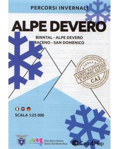 Carta scialpinistica Alpe Devero, Binntal, Baceno, San Domenico 1:25.000