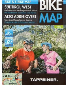 Alto Adige Ovest dal Passo Resia a Salorno bike map 1:60.000