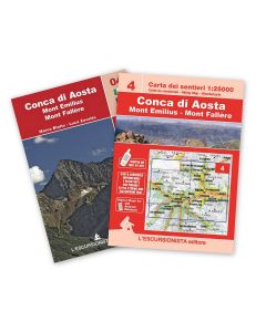 04 - Conca di Aosta, Mont Emilius, Mont Fallère carta dei sentieri 1:25.000 ANTISTRAPPO 2021