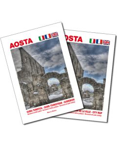 Aosta guida turistica + pianta della città 1:5.000