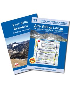 17 - Alte Valli di Lanzo - Tour della Bessanese carta dei sentieri 1:25.000