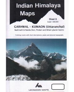 Garhwal-Kumaon (Uttaranchal), Pindari Glacier, Milam Glacier, Badrinath e Nanda Devi sheet 8 - 1:200.000