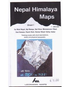 Area Tibetana di Far West Nepal, Api-Nampa, Seti River, Manasarovar e Indiana di East Kumaon, Panch Chuli, Darma/Dhauli Valley  sheet 1 - 1:200.000