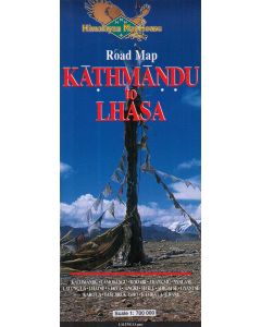 Road map Kathmandu - Lhasa 1:700.000