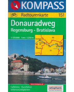 Donauradweg Regensburg - Bratislava 1:125.000