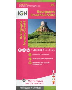 Bourgogne, Franche-Comté / Borgogna, Franca Contea 1:250.000