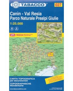 Canìn, Val Resia, Parco Naturale Prealpi Giulie 1:25.000