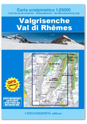 Valgrisenche, Val di Rhêmes carta scialpinistica 1:25.000