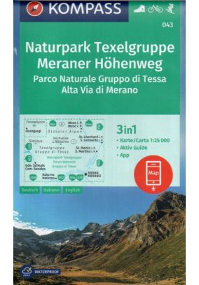 Parco Naturale Gruppo di Tessa, Alta Via di Merano 1:25.000