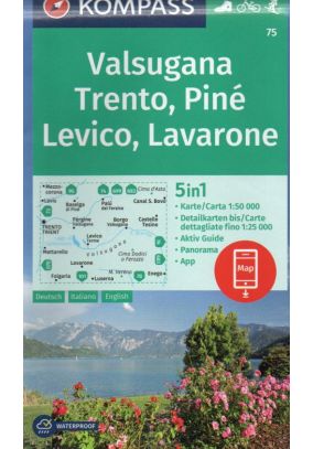 Valsugana, Trento, Piné, Levico, Lavarone 1:50.000