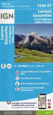 Laruns, Gourette, Col d'Aubisque 1:25.000