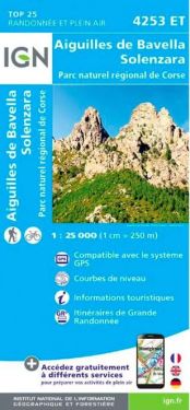 Aiguilles de Bavella, Solenzara 1:25.000