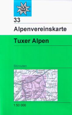 Tuxer Alpen Skiroute 1:50.000