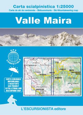  Valle Maira carta scialpinistica 1:25.000 IN RISTAMPA