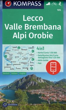 Lecco, Valle Brembana, Alpi Orobie 1:50.000