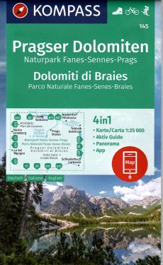 Dolomiti di Braies, Parco Naturale Fanes, Senes, Braies 1:25.000