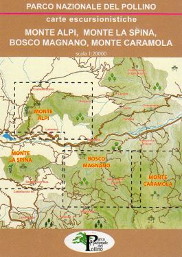 Monte Alpi, Monte La Spina, Bosco Magnano, Monte Caramola set 4 carte 1:20.000 - P.N.Pollino